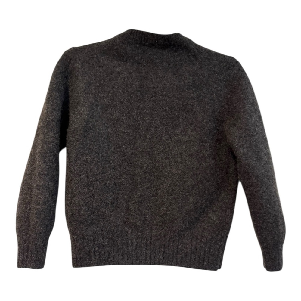 ZARA 100% Cashmere Knit Sweater XL Gray Cropped Soft Luxury Pullover - Picture 2 of 7